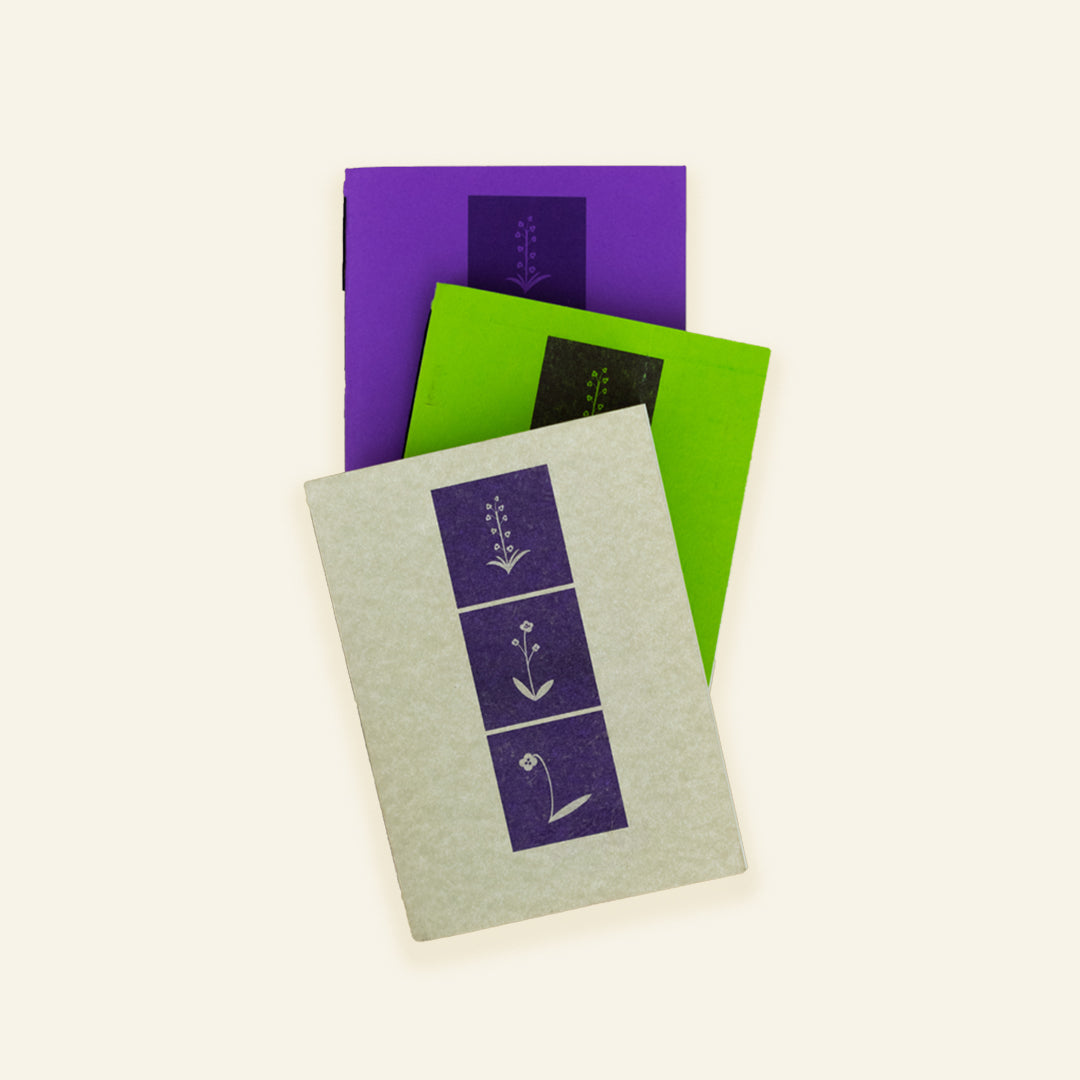 Scrap Notebooks - Flowers (Pack of 3)